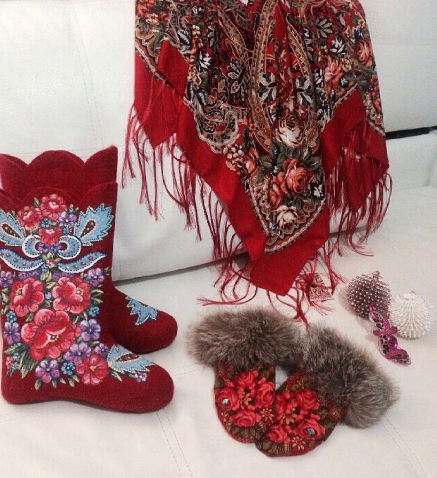 Russian souvenir, an original headscarf, a shawl 